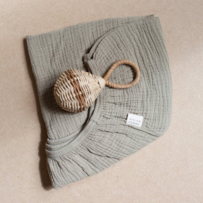 FITTED SHEET CRIB | MORNING MOSS