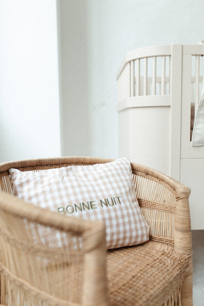 CUSHION: CHECKED IN - BONJOUR BEIGE