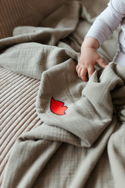 MUSLIN BLANKET CRIB | MORNING MOSS