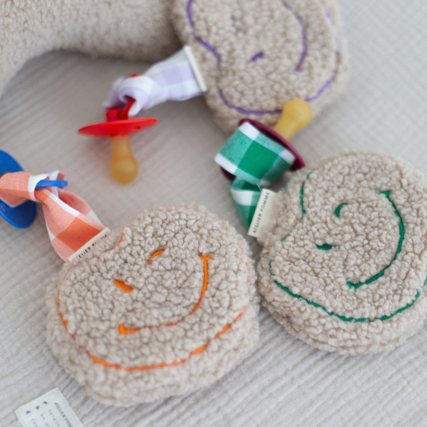 PACIFIER CLOTH POMME TEDDY | OOPSY ORANGE