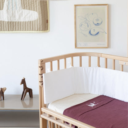 FLAT SHEET CRIB | BURGUNDY BOO