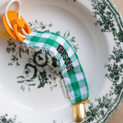 PACIFIER CORD CHECKED | EASY EMERALD