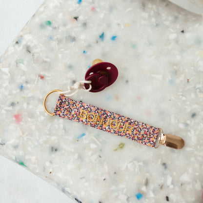 PACIFIER CORD |  NO RAIN, NO FLOWERS PINK