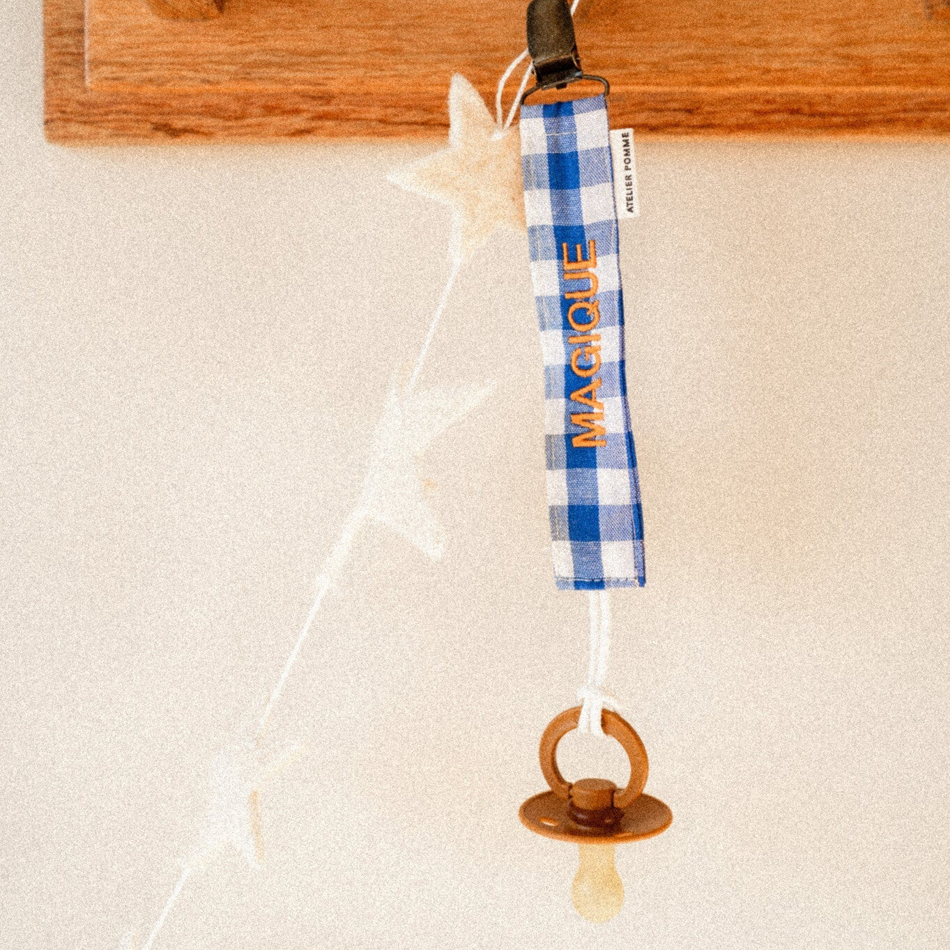 PACIFIER CORD CHECKED | BOOGIE BLEU
