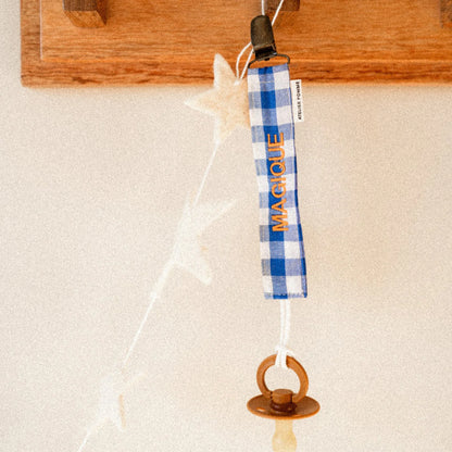 PACIFIER CORD CHECKED | BOOGIE BLUE