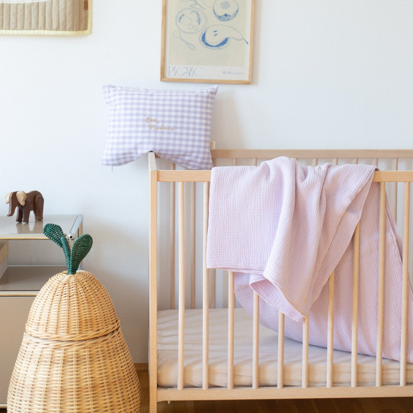 MUSLIN BLANKET LUCKY LILA | COT