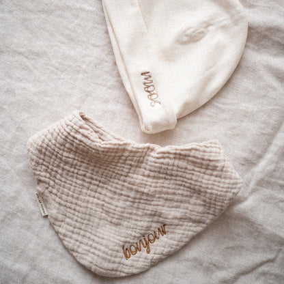 TINY BIB | BONJOUR BEIGE