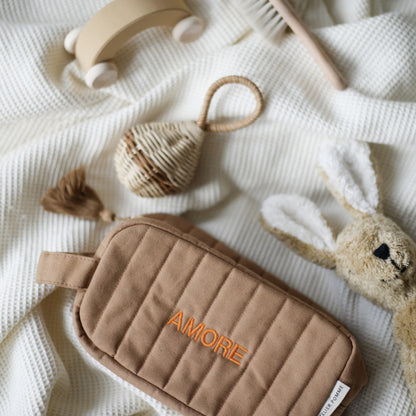 BABY ESSENTIALS POUCH | FINE BROWN