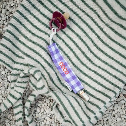 PACIFIER CORD CHECKED | PURPLE RAIN