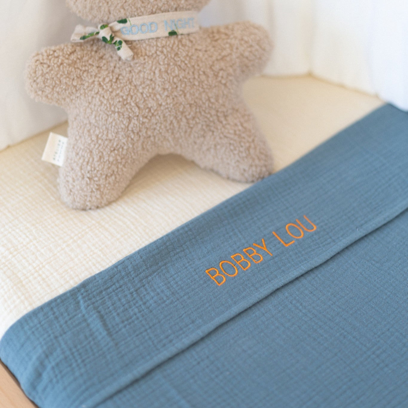 FLAT SHEET CRIB | MISTY BLUE