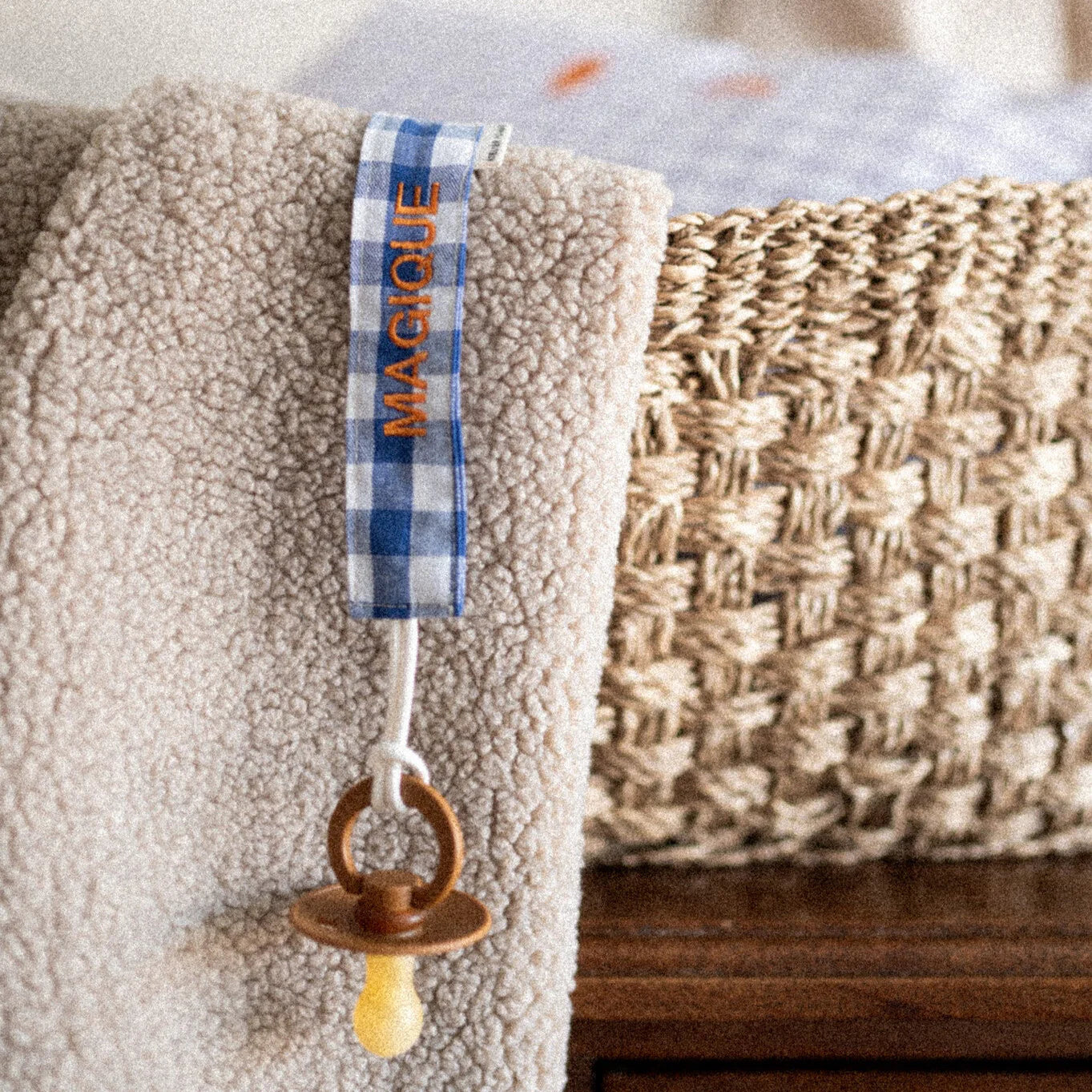 PACIFIER CORD CHECKED | BOOGIE BLUE