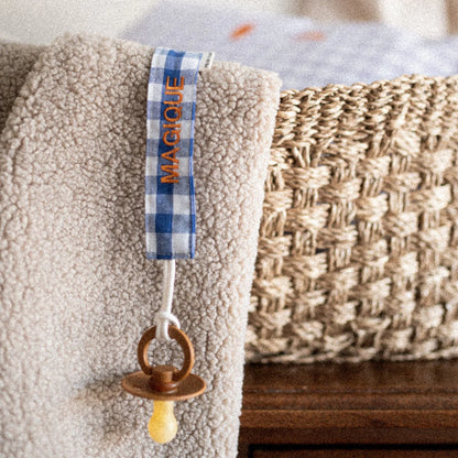 PACIFIER CORD CHECKED | BOOGIE BLUE