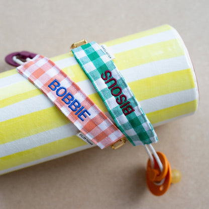 PACIFIER CORD CHECKED | EASY EMERALD