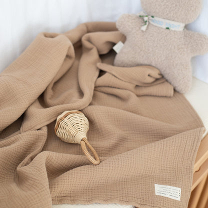 MUSLIN BLANKET COT | FINE BROWN
