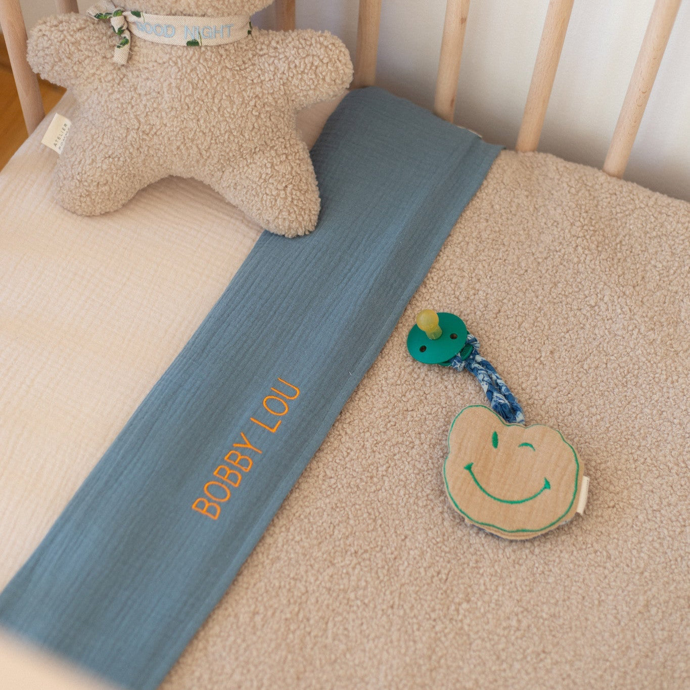 FLAT SHEET COT | MISTY BLUE