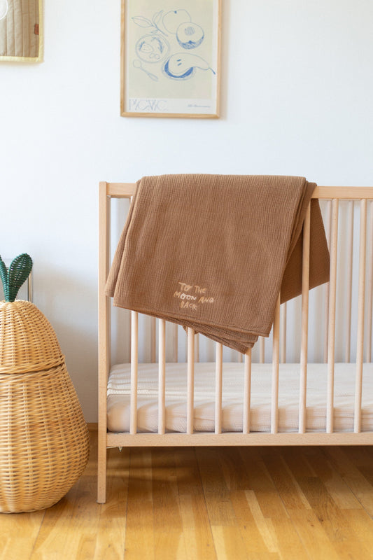 MUSLIN BLANKET BETTER BROWNIE - COT