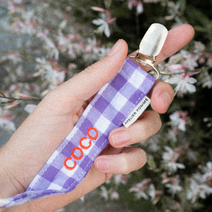 PACIFIER CORD CHECKED | PURPLE RAIN
