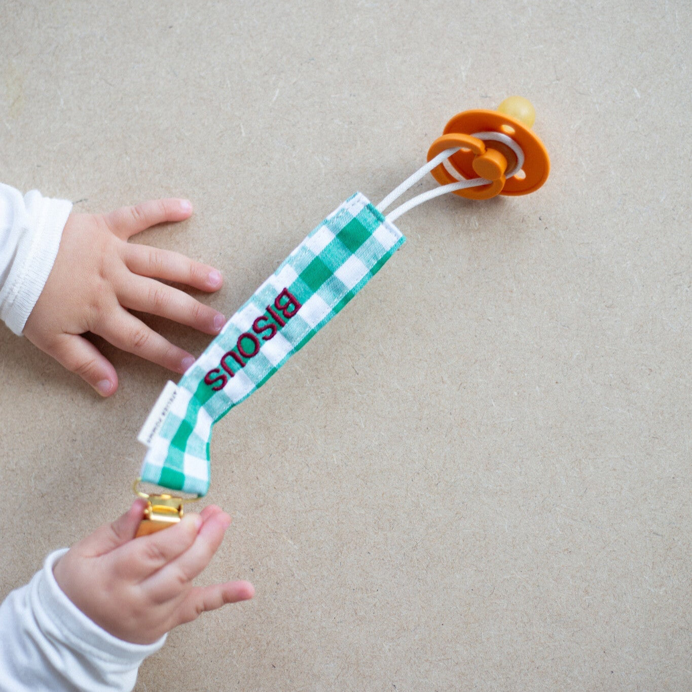 PACIFIER CORD CHECKED | EASY EMERALD