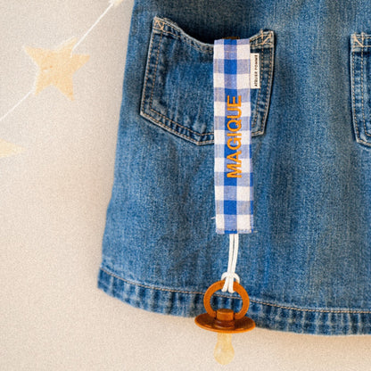PACIFIER CORD CHECKED | BOOGIE BLEU