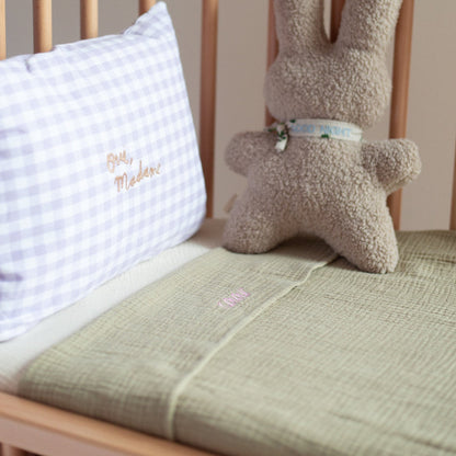 FLAT SHEET CRIB | MORNING MOSS